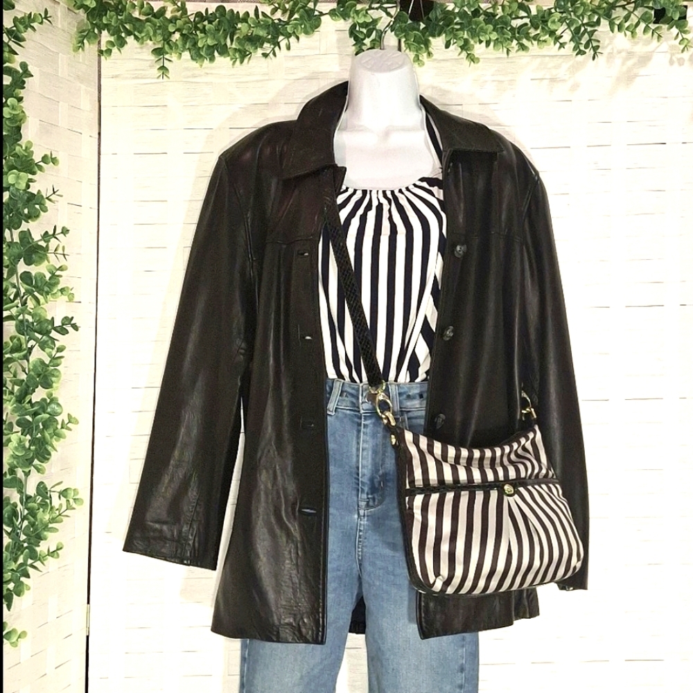 Henri Bendel Vintage Black Leather Jacket - Picture 15 of 15